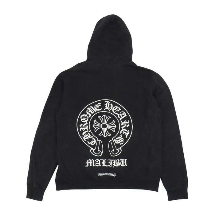 CHROME HEARTS 
Malibu exclusive scroll label SWTSHRT PLVR logo CH pullover 
Malibu exclusive horseshoe hoodie