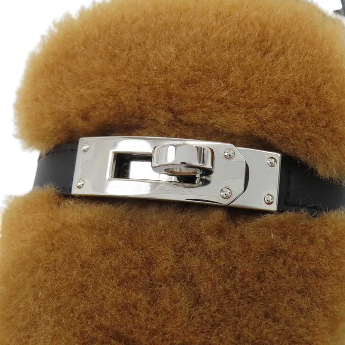 HERMES 
ケリーバックル シープスキン レザー シルバーカラーバックル 
アイコン モカシン