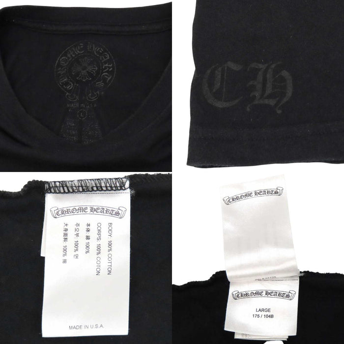CHROME HEARTS 
CH ホースシュー コットン 
フローラルクロス バック プリント Tシャツ