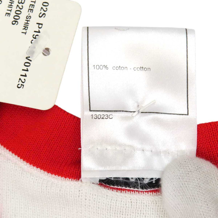 CHANEL 
COCO CC Logo V-Neck 02S 
Coco Mark Long-Sleeve Cotton Knit