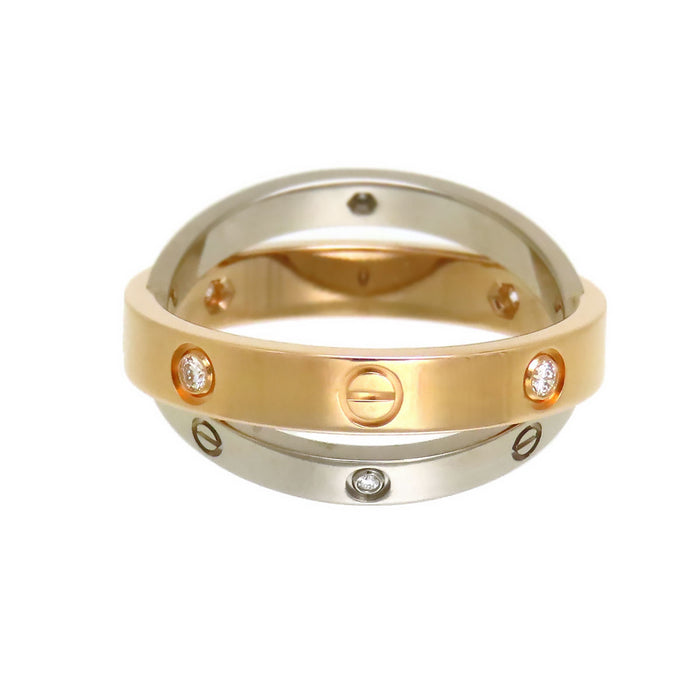 CARTIER 
ビー ラブ リング ハーフダイヤモンド