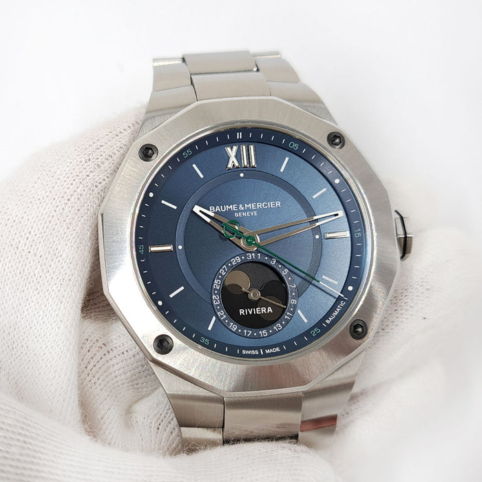 Baume & Mercier 
リビエラ ボーマティック ムーンフェイズ 
箱付