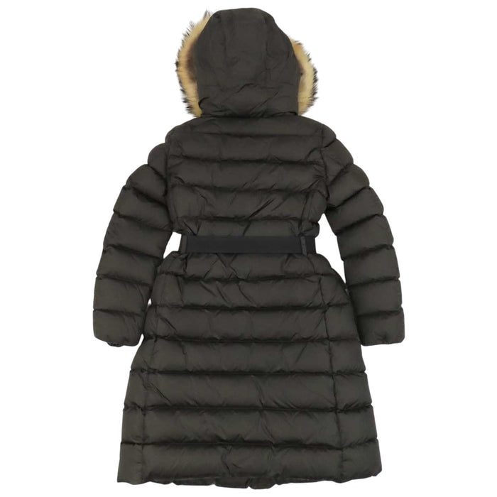 MONCLER 
クロエ ファー付き ロゴ ワッペン ナイロン ロング 
KHLOE ダウンコート
