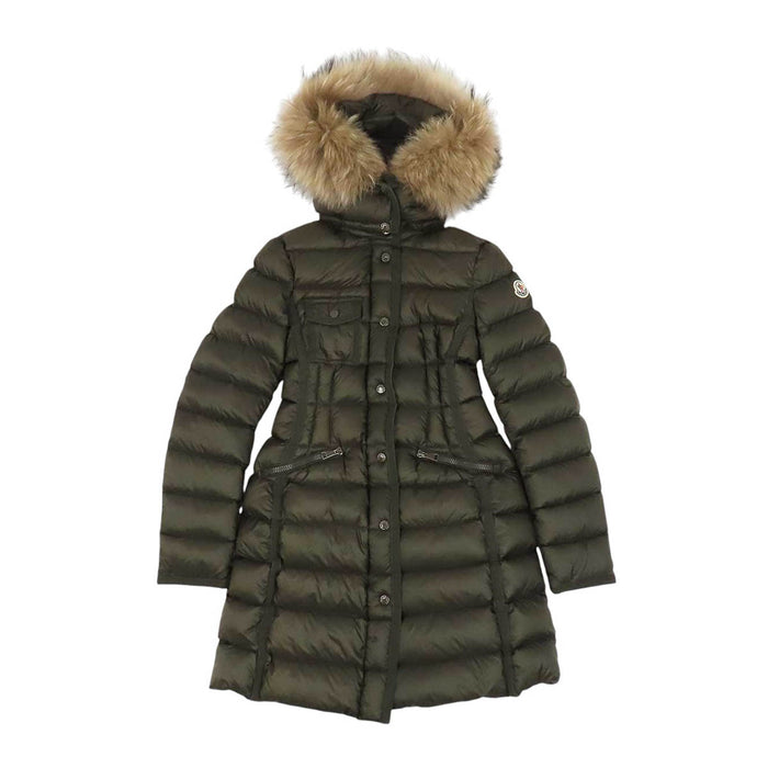 MONCLER 
Logo Patch Hood Fur Nylon 
HERMIFUR Down Coat