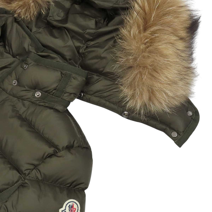 MONCLER 
Logo Patch Hood Fur Nylon 
HERMIFUR Down Coat