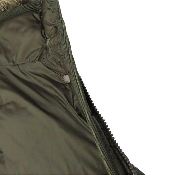 MONCLER 
Logo Patch Hood Fur Nylon 
HERMIFUR Down Coat