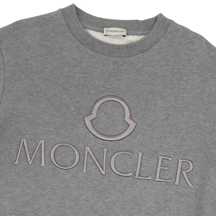 MONCLER 
刺繍 コットン クルーネック 
SWEAT SHIRT ロゴ エンブロイダリー スウェット