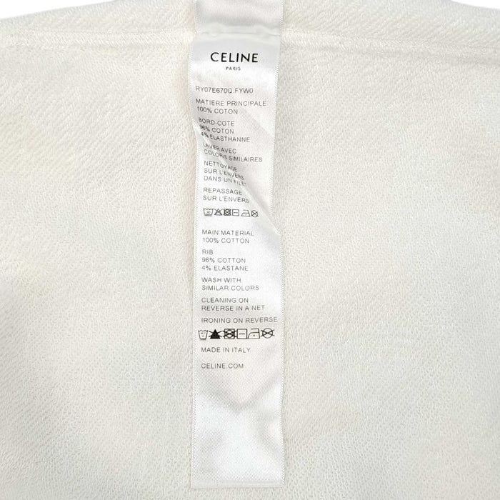 CELINE 
クルーネック コットン トリオンフ 
フロッキー ロゴ スウェット