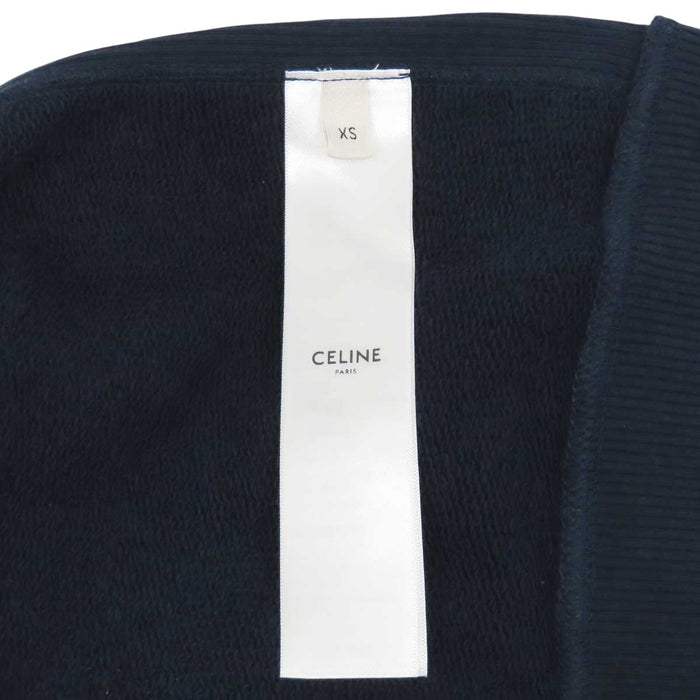 CELINE 
コットン クルーネック 
フロントロゴ ルーズ スウェット シャツ