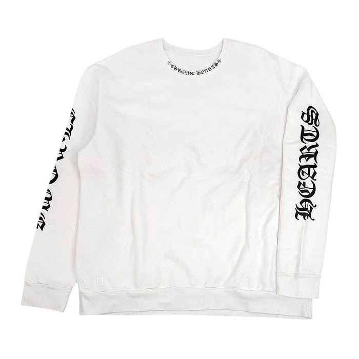 CHROME HEARTS 
CH スクロールラベル アームロゴ コットン 
ネックロゴ スウェット トレーナー
