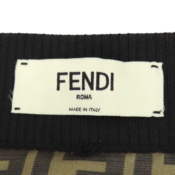 FENDI 
総柄 
ズッカ シルク プリーツ スカート