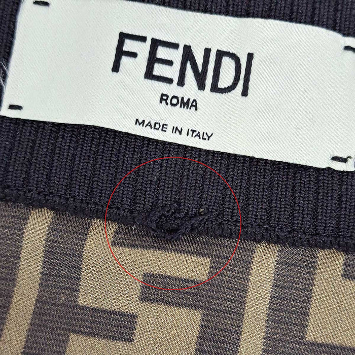 FENDI 
総柄 
ズッカ シルク プリーツ スカート