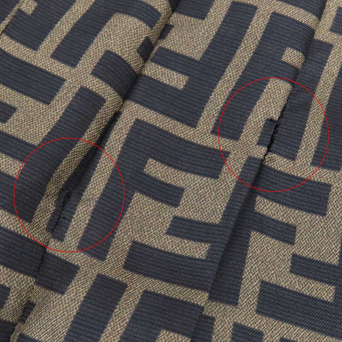 FENDI 
総柄 
ズッカ シルク プリーツ スカート