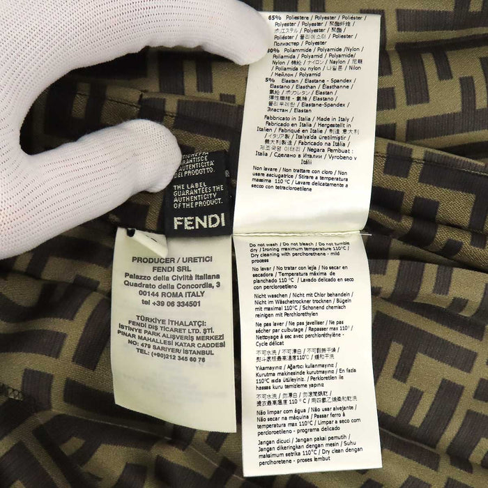 FENDI 
総柄 
ズッカ シルク プリーツ スカート