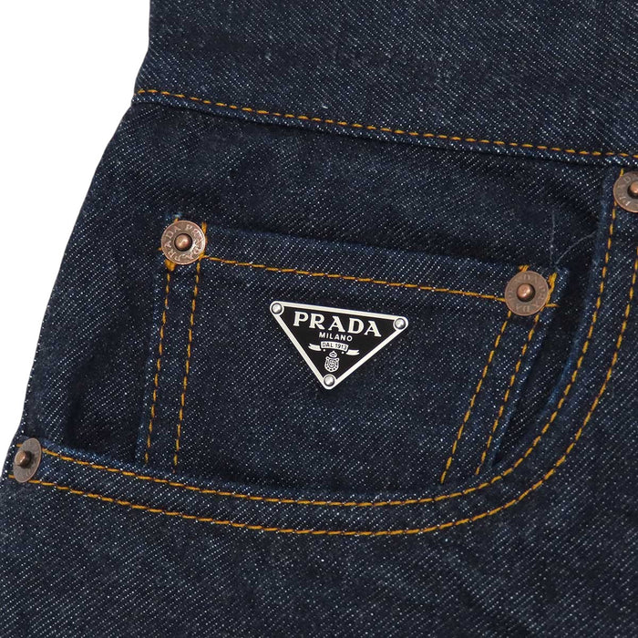 PRADA 
三角プレート コットン 
トライアングルロゴ デニムパンツ