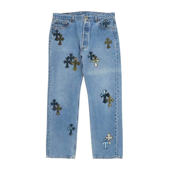 CHROME HEARTS 
CH リーバイス501 USED加工 クロスパッチ スクロールラベル 
ギャラクシー パッチ デニムパンツ セントパーツ限定