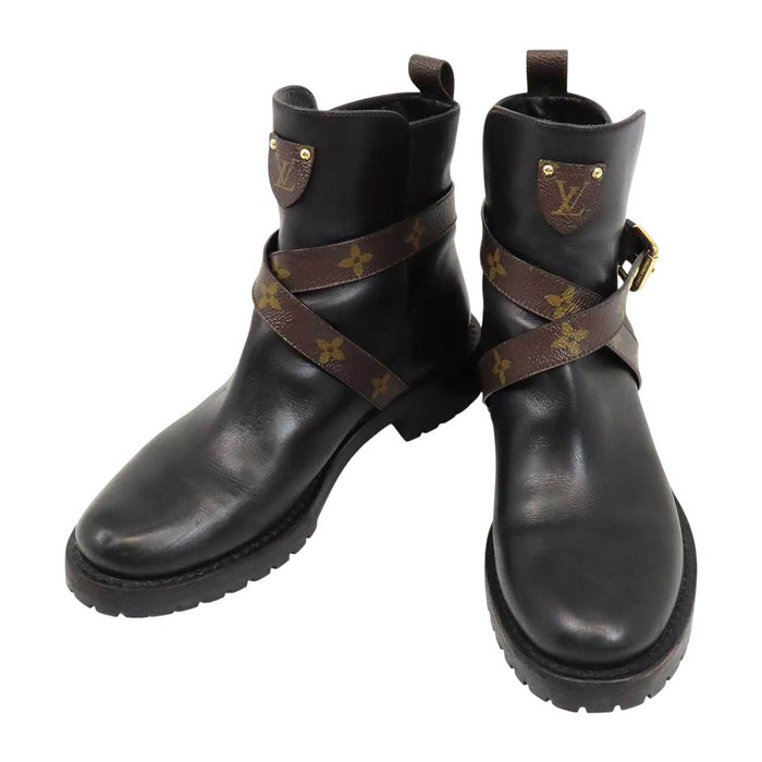 LOUIS VUITTON 
LV Leather 
Discovery Line Ankle Boots 
Monogram