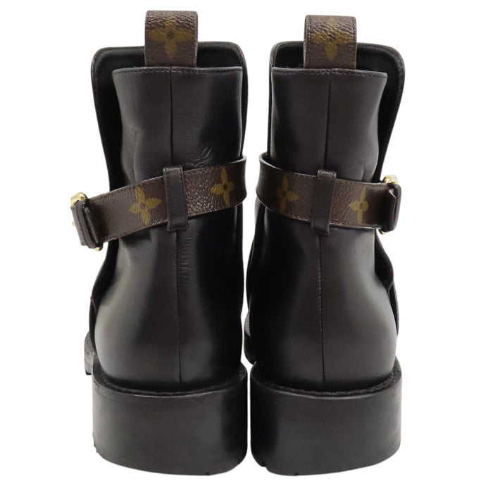 LOUIS VUITTON 
LV Leather 
Discovery Line Ankle Boots 
Monogram