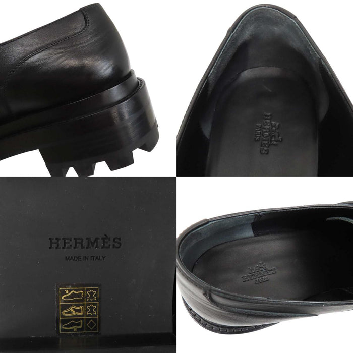 HERMES 
レースアップ レザー シルバーカラーメタル BR222945ZH 
ファースト ケリー シューズ
