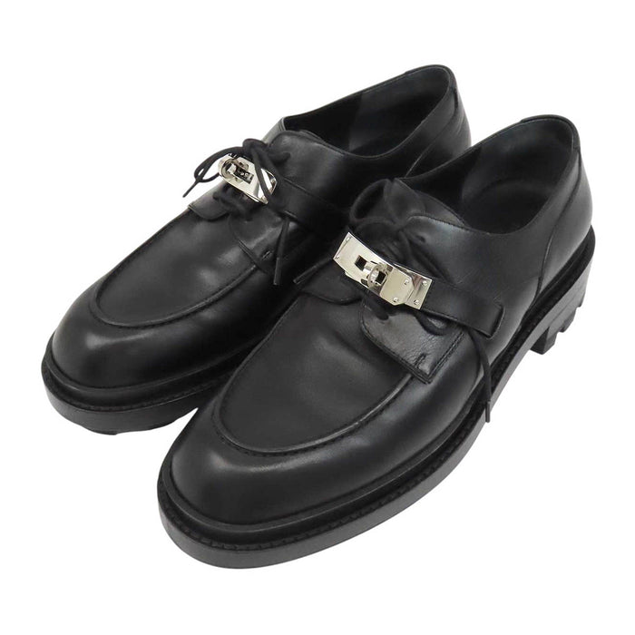 HERMES 
レースアップ レザー シルバーカラーメタル BR222945ZH 
ファースト ケリー シューズ