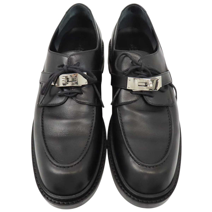 HERMES 
レースアップ レザー シルバーカラーメタル BR222945ZH 
ファースト ケリー シューズ
