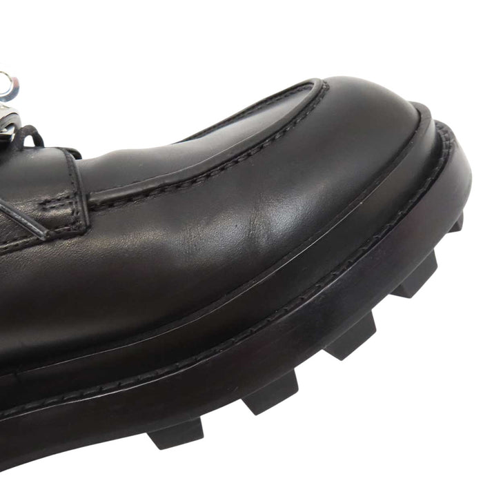 HERMES 
レースアップ レザー シルバーカラーメタル BR222945ZH 
ファースト ケリー シューズ