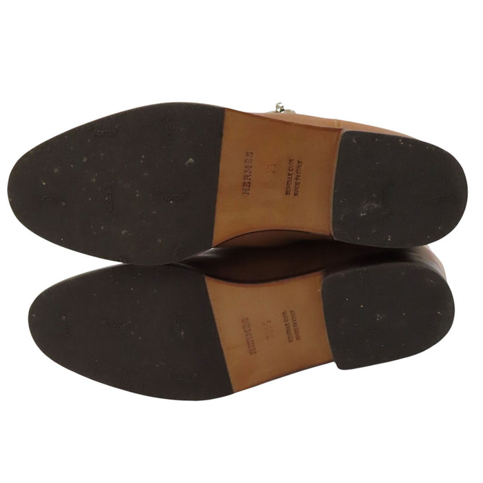 HERMES 
Kelly buckle leather long 
jumping boots