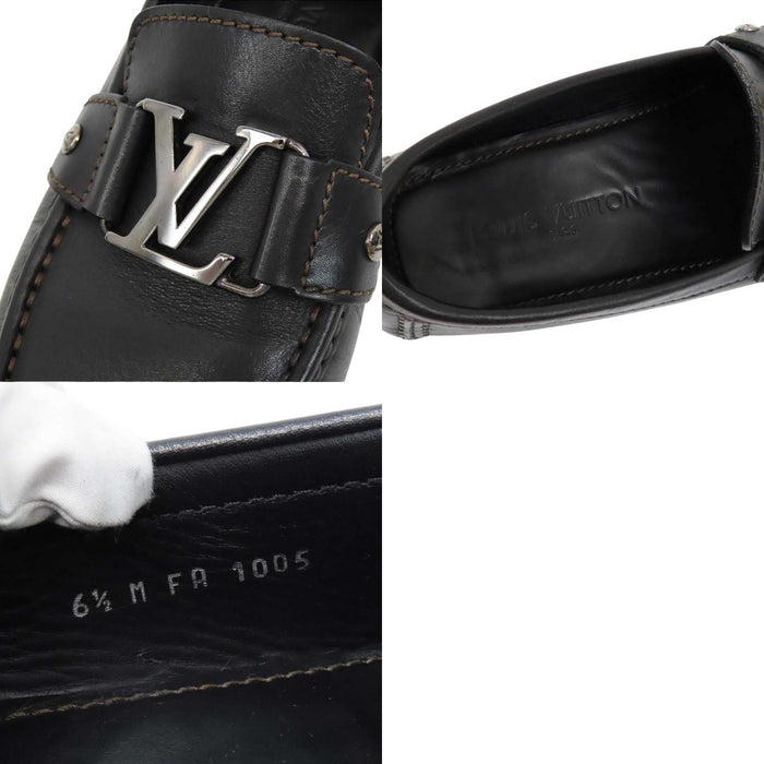 LOUIS VUITTON 
LV ロゴ レザー シルバーカラー金具 
モンテカルロ ライン ドライビングシューズ