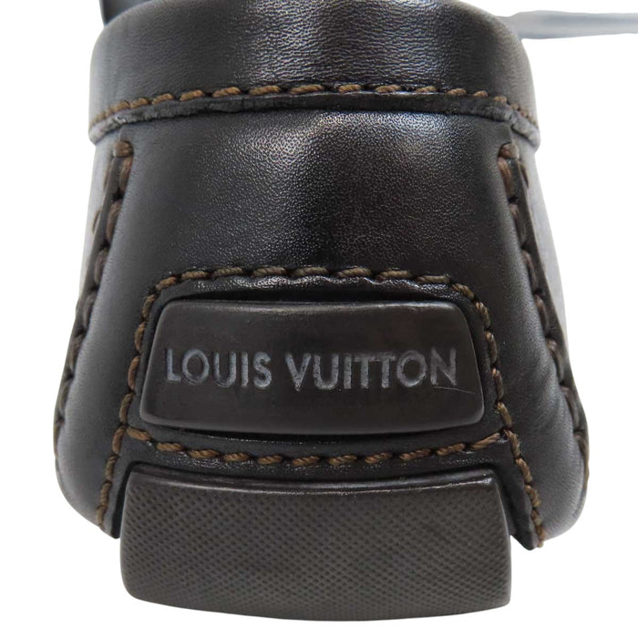 LOUIS VUITTON 
LV ロゴ レザー シルバーカラー金具 
モンテカルロ ライン ドライビングシューズ