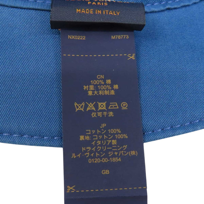 LOUIS VUITTON 
LV ロゴ 刺繍 総柄 コットン デニム リバーシブル 
ボネ モノグラム エッセンシャル バケットハット