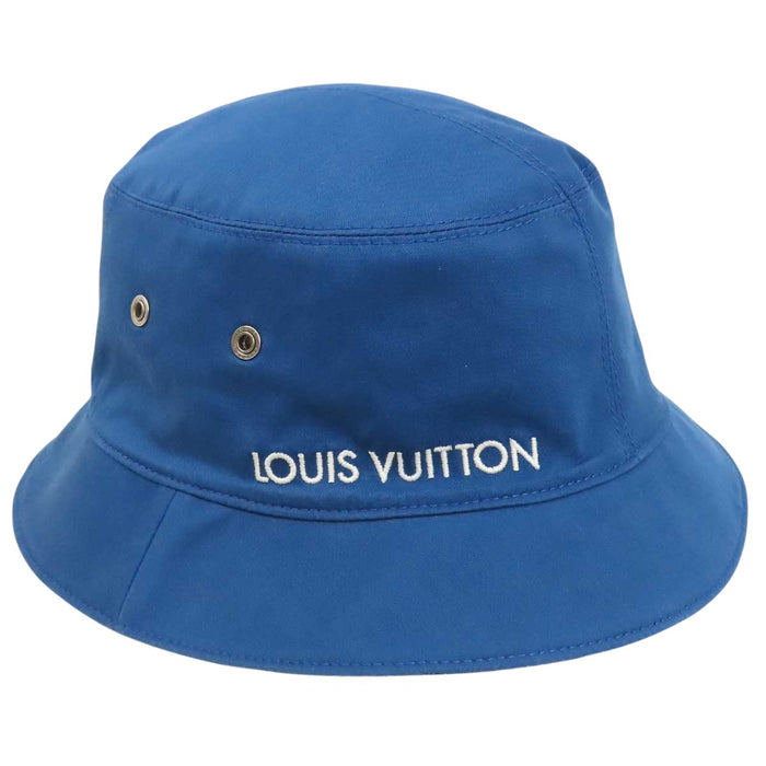 LOUIS VUITTON 
LV ロゴ 刺繍 総柄 コットン デニム リバーシブル 
ボネ モノグラム エッセンシャル バケットハット