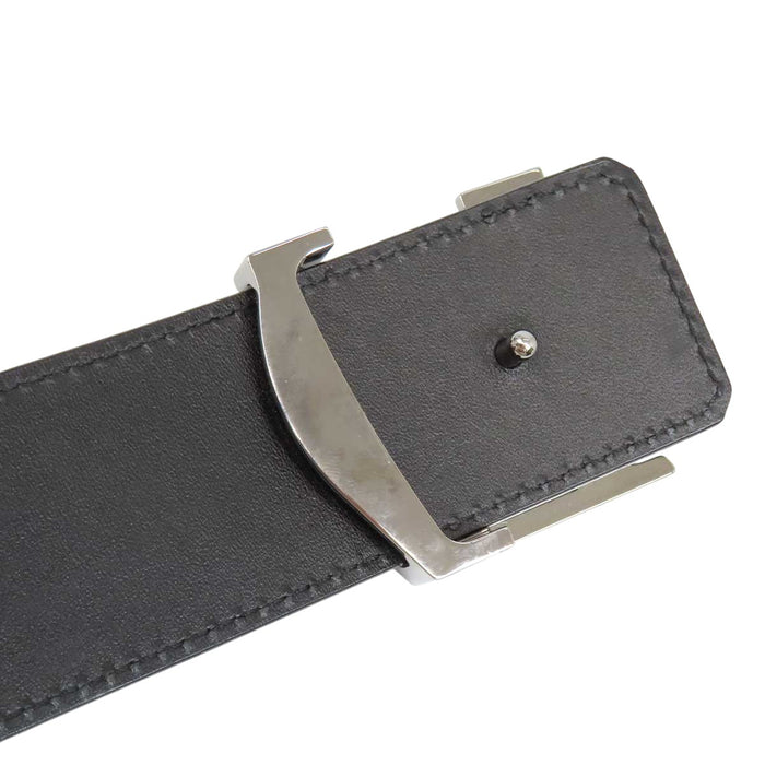 LOUIS VUITTON 
LV Leather Silver-Tone 
Ceinture Reversible Belt 40MM