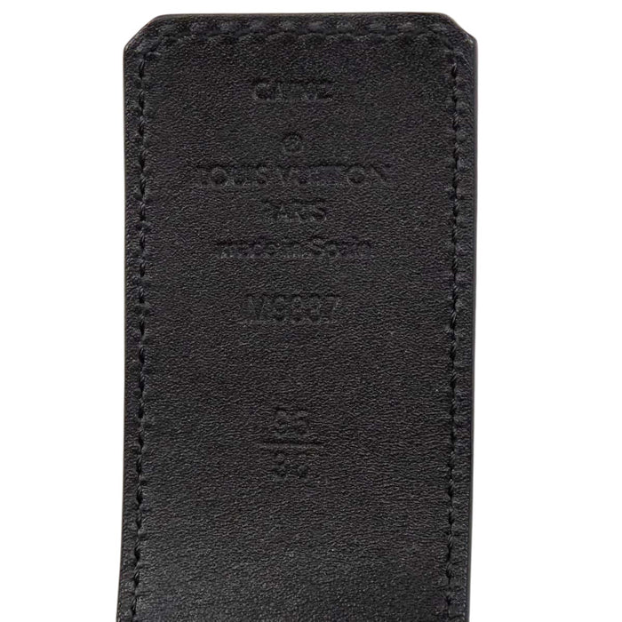 LOUIS VUITTON 
LV Leather Silver-Tone 
Ceinture Reversible Belt 40MM