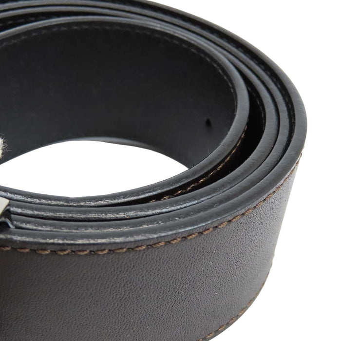 LOUIS VUITTON 
LV Leather Silver-Tone 
Ceinture Reversible Belt 40MM