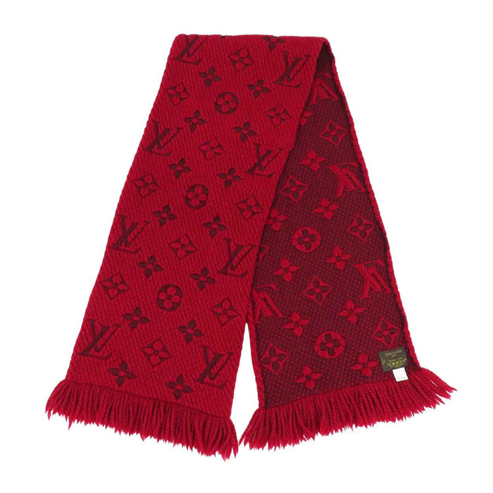 LOUIS VUITTON 
LV ウール シルク ニット 
エシャルプ ロゴマニア マフラー 
モノグラム