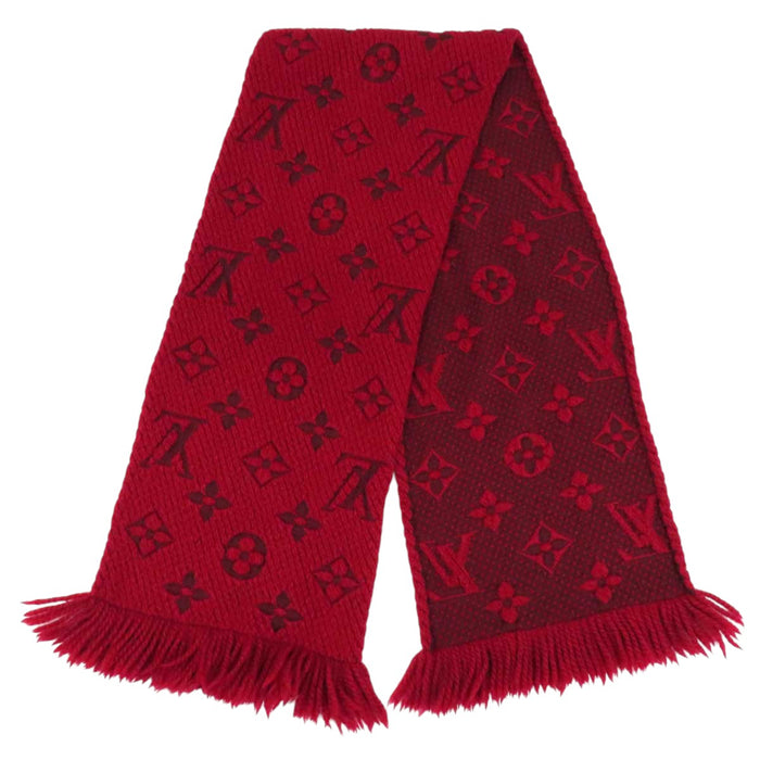 LOUIS VUITTON 
LV ウール シルク ニット 
エシャルプ ロゴマニア マフラー 
モノグラム