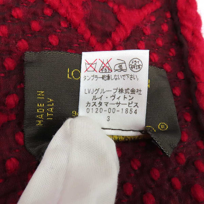 LOUIS VUITTON 
LV ウール シルク ニット 
エシャルプ ロゴマニア マフラー 
モノグラム