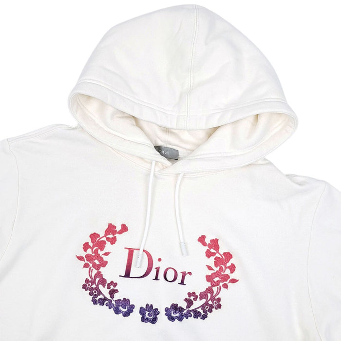 Dior 
cotton fleece-back sweatshirt 
logo embroidered hoodie 
Dior Homme