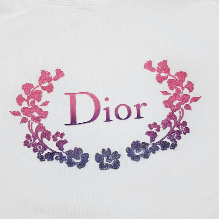 Dior 
cotton fleece-back sweatshirt 
logo embroidered hoodie 
Dior Homme