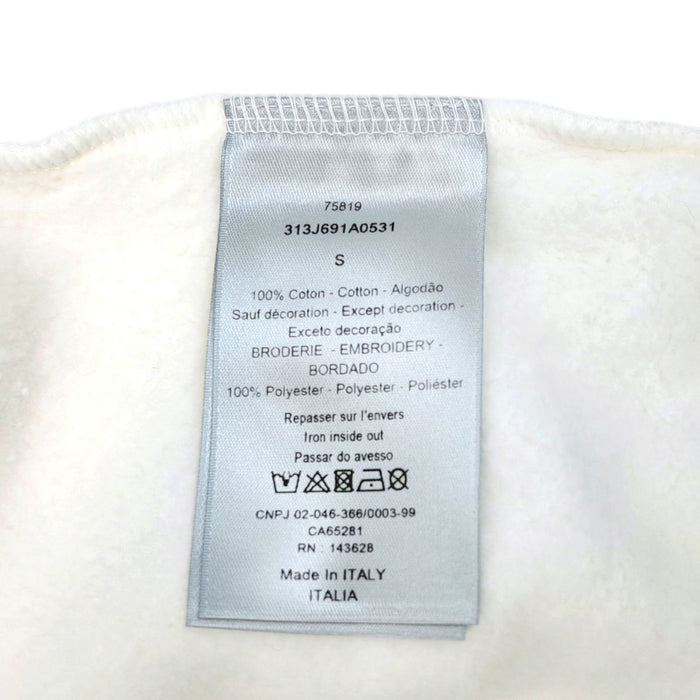 Dior 
cotton fleece-back sweatshirt 
logo embroidered hoodie 
Dior Homme