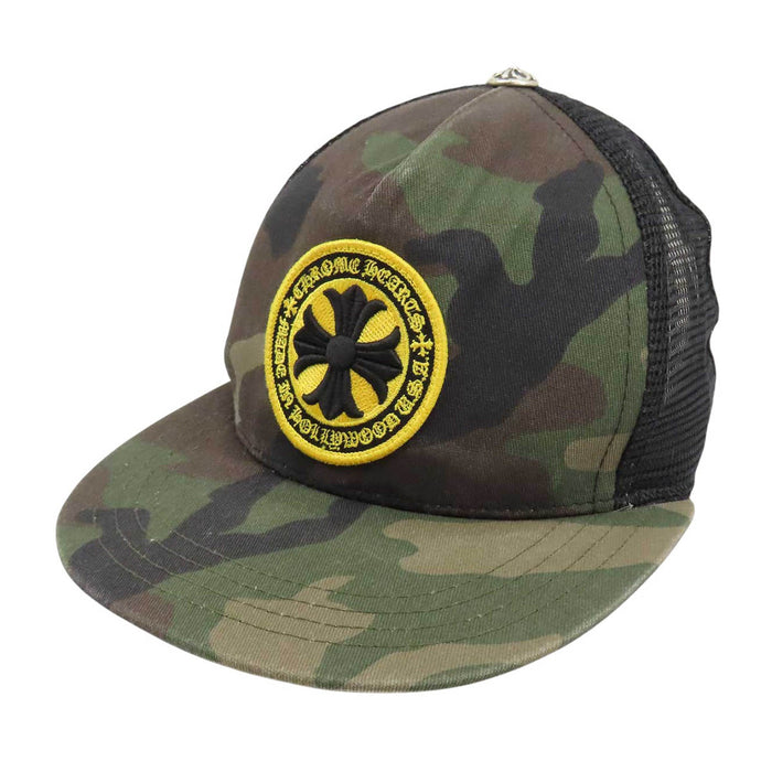 CHROME HEARTS 
Wappen Cross Ball Mesh 
CH Plus Patch Camouflage Trucker Cap