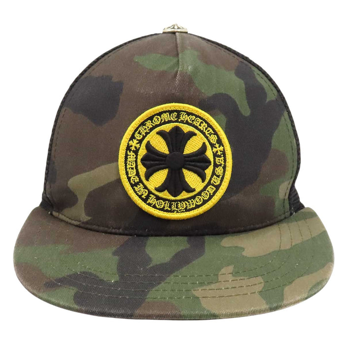 CHROME HEARTS 
Wappen Cross Ball Mesh 
CH Plus Patch Camouflage Trucker Cap