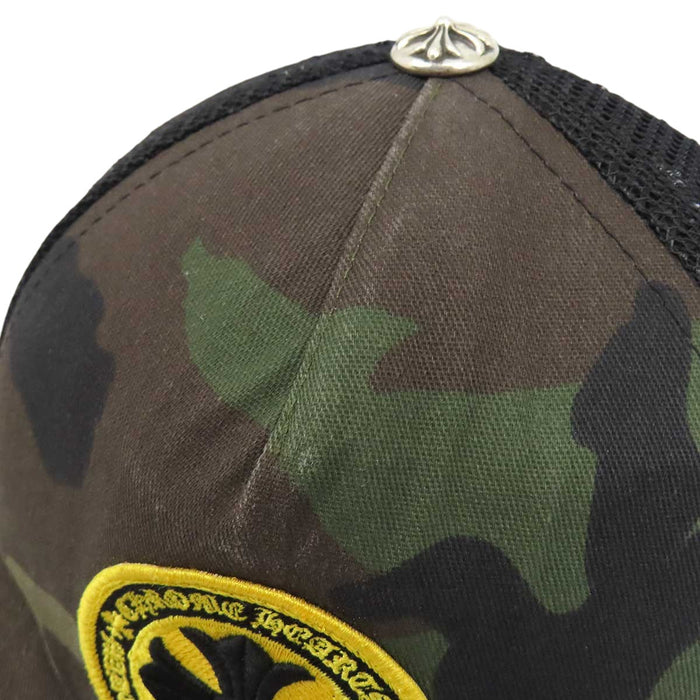 CHROME HEARTS 
Wappen Cross Ball Mesh 
CH Plus Patch Camouflage Trucker Cap