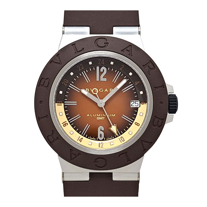 BVLGARI 
アルミニウム GMT フェンダー 限定モデル 
箱ギャラ付