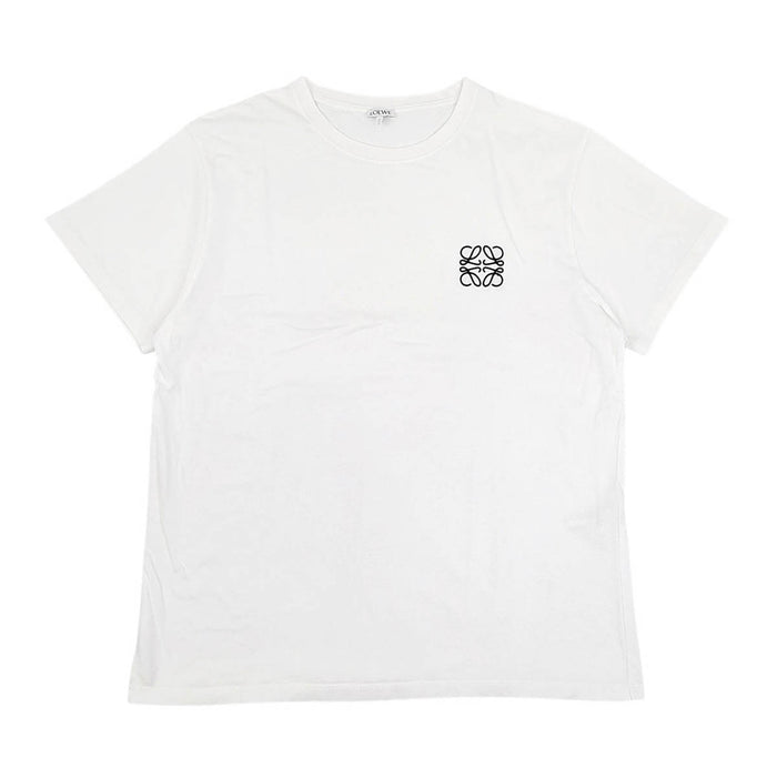 LOEWE 
コットン クルーネック 
アナグラム 刺繍 Tシャツ