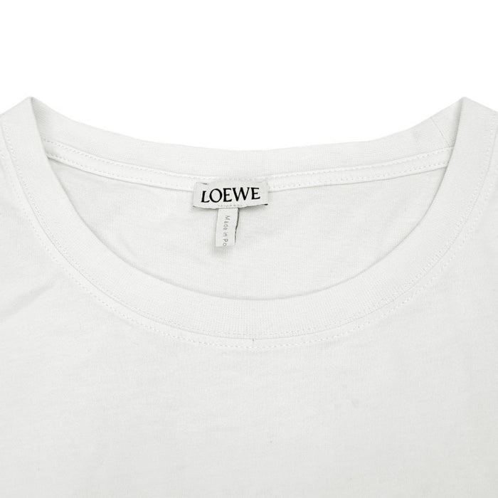 LOEWE 
コットン クルーネック 
アナグラム 刺繍 Tシャツ