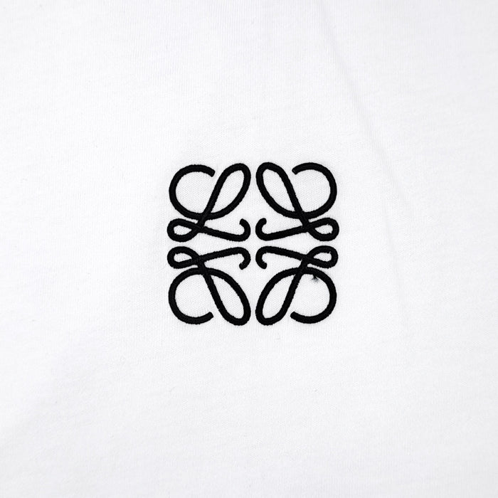 LOEWE 
コットン クルーネック 
アナグラム 刺繍 Tシャツ