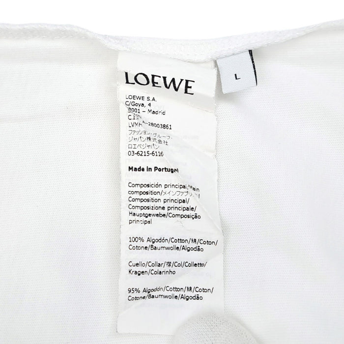 LOEWE 
コットン クルーネック 
アナグラム 刺繍 Tシャツ