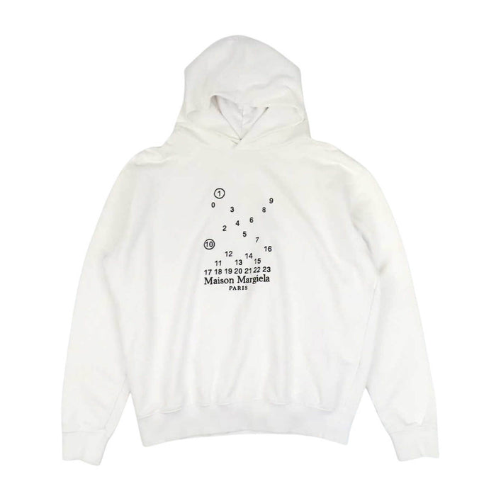 Maison Margiela 
4ステッチ ロゴ スウェット コットン 
カレンダー グラフィック フーデッド パーカー