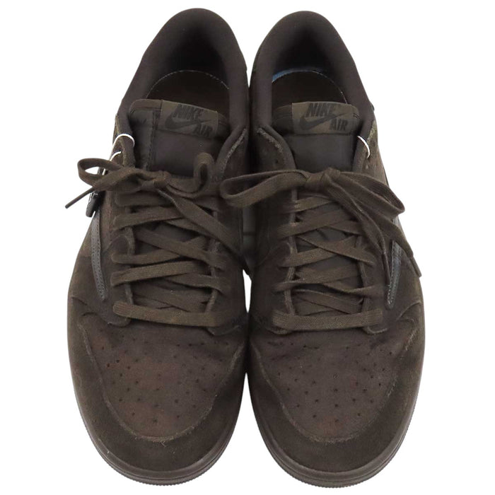 NIKE 
TRAVIS SCOTT AIR JORDAN 1 LOW レースアップ スエード レザー 
×トラヴィススコット エア ジョーダン スニーカー